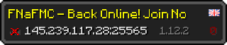 Userbar 320x64 in minecraft style for 145.239.117.28:25565