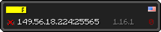Userbar 320x64 in minecraft style for 149.56.18.224:25565