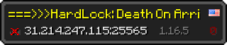 Userbar 320x64 in Minecraft-Stil für den Server 31.214.247.115:25565