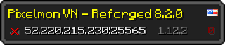 Userbar 320x64 in minecraft style for 52.220.215.230:25565