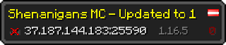 Userbar 320x64 in minecraft style for 37.187.144.183:25590