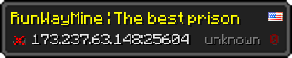 Userbar 320x64 in minecraft style for 173.237.63.148:25604