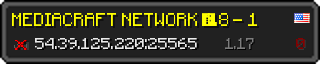 Userbar 320x64 in minecraft style for 54.39.125.220:25565