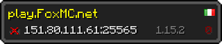 Userbar 320x64 in minecraft style for 151.80.111.61:25565