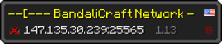 Userbar 320x64 in minecraft style for 147.135.30.239:25565