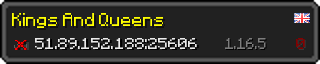 Userbar 320x64 in Minecraft-Stil für den Server 51.89.152.188:25606