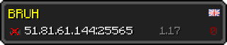 Userbar 320x64 in minecraft style for 51.81.61.144:25565