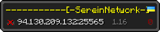 Userbar 320x64 in minecraft style for 94.130.209.132:25565