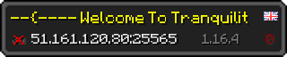 Userbar 320x64 in Minecraft-Stil für den Server 51.161.120.80:25565