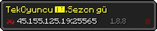 Userbar 320x64 in Minecraft-Stil für den Server 45.155.125.19:25565