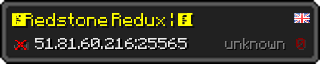 Userbar 320x64 in Minecraft-Stil für den Server 51.81.60.216:25565