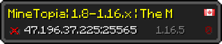 Userbar 320x64 in minecraft style for 47.196.37.225:25565