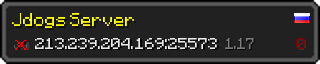 Userbar 320x64 in Minecraft-Stil für den Server 213.239.204.169:25573