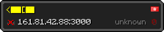 Userbar 320x64 in Minecraft-Stil für den Server 161.81.42.88:3000