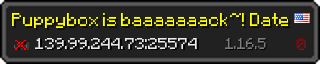 Userbar 320x64 in minecraft style for 139.99.244.73:25574