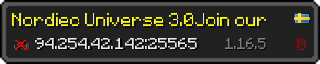 Userbar 320x64 in minecraft style for 94.254.42.142:25565