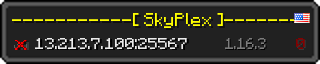 Userbar 320x64 in Minecraft-Stil für den Server 13.213.7.100:25567