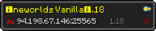 Userbar 320x64 in minecraft style for 94.198.67.146:25565