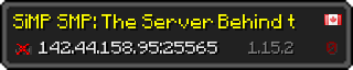 Userbar 320x64 in minecraft style for 142.44.158.95:25565