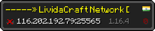 Userbar 320x64 in Minecraft-Stil für den Server 116.202.192.79:25565