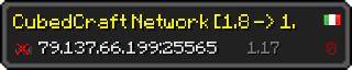 Userbar 320x64 in minecraft style for 79.137.66.199:25565