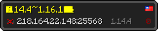 Userbar 320x64 in minecraft style for 218.164.22.148:25568