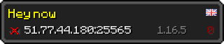 Userbar 320x64 in minecraft style for 51.77.44.180:25565