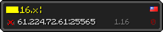 Userbar 320x64 in minecraft style for 61.224.72.61:25565