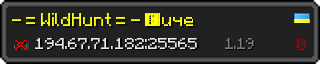 Userbar 320x64 in minecraft style for 194.67.71.182:25565