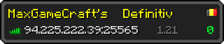 Userbar 320x64 in minecraft style for 94.225.222.39:25565