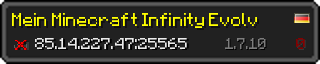 Userbar 320x64 in minecraft style for 85.14.227.47:25565