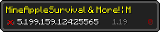 Userbar 320x64 in Minecraft-Stil für den Server 5.199.159.124:25565