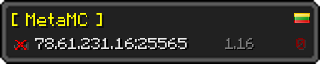 Userbar 320x64 in minecraft style for 78.61.231.16:25565