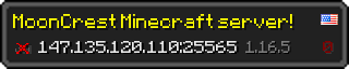 Userbar 320x64 in Minecraft-Stil für den Server 147.135.120.110:25565