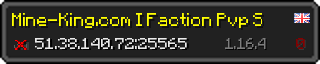 Userbar 320x64 in Minecraft-Stil für den Server 51.38.140.72:25565