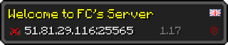 Userbar 320x64 in Minecraft-Stil für den Server 51.81.29.116:25565