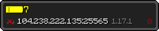 Userbar 320x64 in Minecraft-Stil für den Server 104.238.222.135:25565