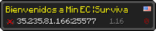 Userbar 320x64 in Minecraft-Stil für den Server 35.235.81.166:25577