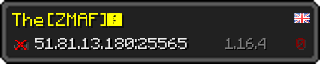 Userbar 320x64 in minecraft style for 51.81.13.180:25565