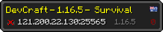 Userbar 320x64 in Minecraft-Stil für den Server 121.200.22.130:25565