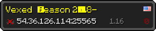 Userbar 320x64 in Minecraft-Stil für den Server 54.36.126.114:25565