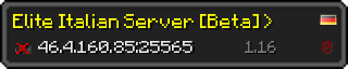 Userbar 320x64 in Minecraft-Stil für den Server 46.4.160.85:25565