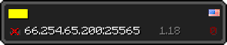 Userbar 320x64 in minecraft style for 66.254.65.200:25565