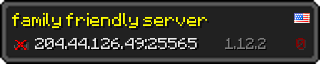 Userbar 320x64 in Minecraft-Stil für den Server 204.44.126.49:25565