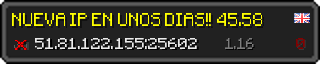 Userbar 320x64 in minecraft style for 51.81.122.155:25602