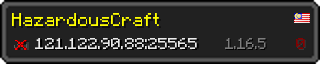 Userbar 320x64 in minecraft style for 121.122.90.88:25565