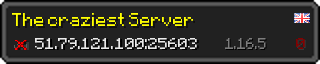 Userbar 320x64 in minecraft style for 51.79.121.100:25603