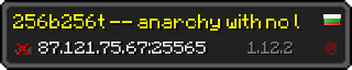 Userbar 320x64 in Minecraft-Stil für den Server 87.121.75.67:25565