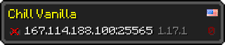 Userbar 320x64 in Minecraft-Stil für den Server 167.114.188.100:25565