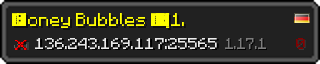 Userbar 320x64 in minecraft style for 136.243.169.117:25565